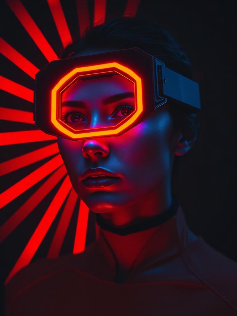 AI-powered futuristic portrait